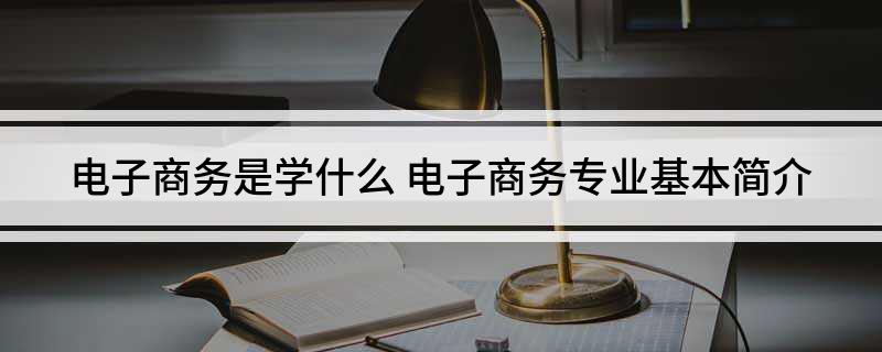 电子商务是学什么 电子商务专业基本简介Kaiyun 开云(图1)