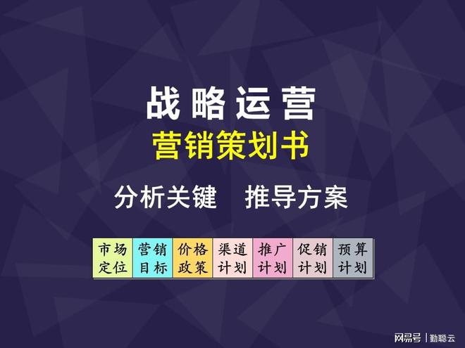 开云体育 开云平台一页纸营销策划书：围绕3大维度分析推导7组计划方案(图2)