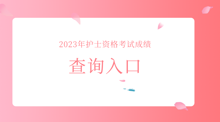 2023年护士资格成绩成绩查询入口已开通_中国人开云体育 开云平台才网官网登录(图2)