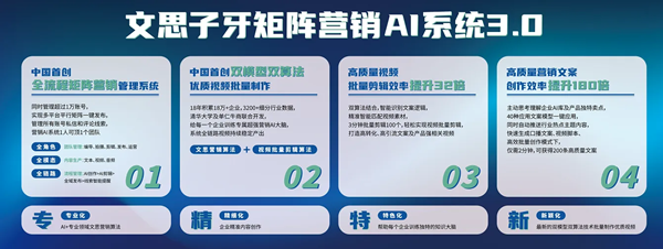 开云 开云体育平台单仁牛商：文思子牙矩阵营销AI系统助力企业决胜 AI 时代(图3)